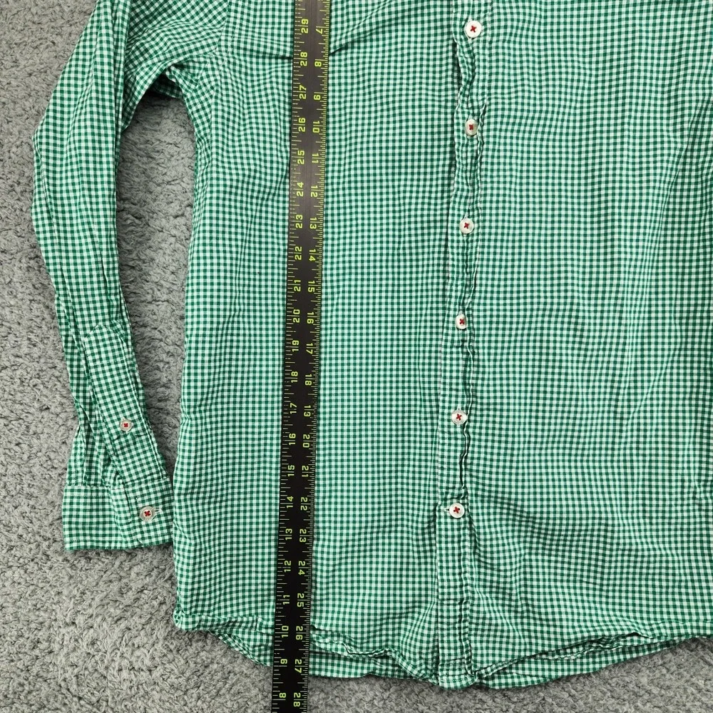 Vineyard Vines Whale Shirt Boys Size XL (18) Check Green